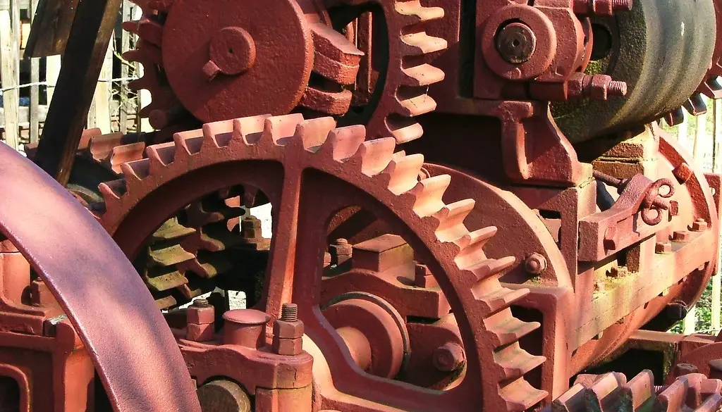 Three interlocking gears labeled prompting, retrieval, and fine-tuning working together